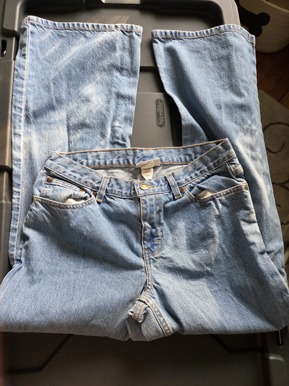 Vintage Newport News Jeanology Straight Leg Women’s Jeans in Lt Blue Denim